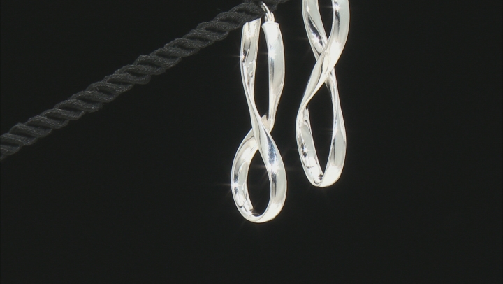 Sterling Silver Elongated Infinity Tube Earrings Video Thumbnail
