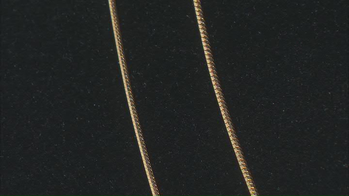 18K Yellow Gold Over Sterling Silver Set of Two 22 Inch Snake Chain Video Thumbnail
