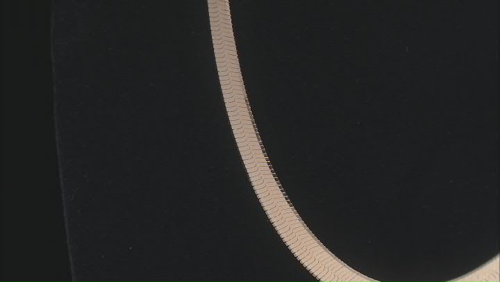 18K Yellow Gold Over Sterling Silver 5.5MM Herringbone Chain Video Thumbnail
