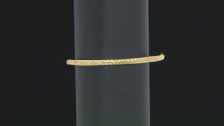 Sterling Silver and 18K Yellow Gold Over Sterling Silver Set of 2 Bolo Diamond-Cut Bracelets Video Thumbnail