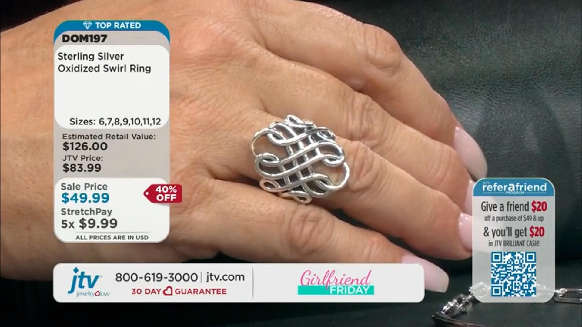 Sterling Silver Swirl Ring Video Thumbnail