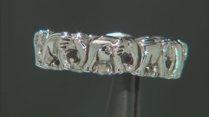Sterling Silver Oxidized Elephant Band Ring Video Thumbnail