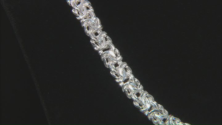 Sterling Silver 7MM Byzantine Chain
