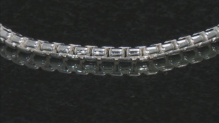 Sterling Silver 3.5MM Round Box Link Bracelet Video Thumbnail