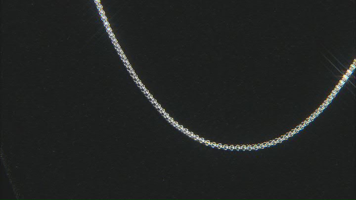 Sterling Silver Diamond-Cut Adjustable Popcorn Chain