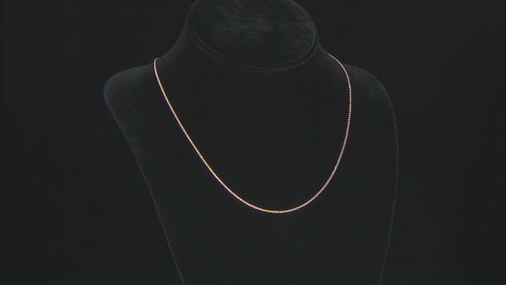 18K Rose Gold Over Sterling Silver 1.35mm Diamond-Cut Adjustable Popcorn Chain Video Thumbnail