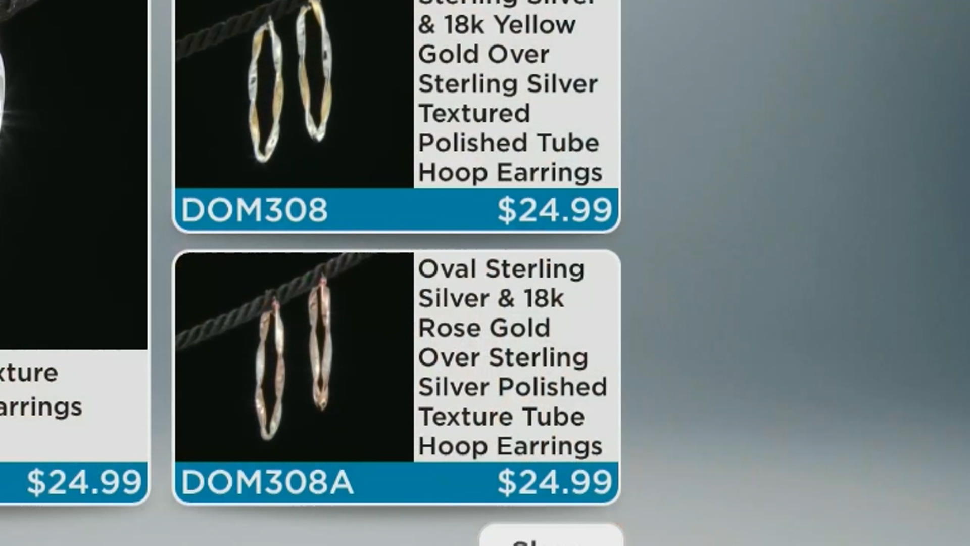 Sterling Silver and 18K Rose Gold Over Sterling Silver Texture Polished Oval Tube Hoop Earrings Video Thumbnail