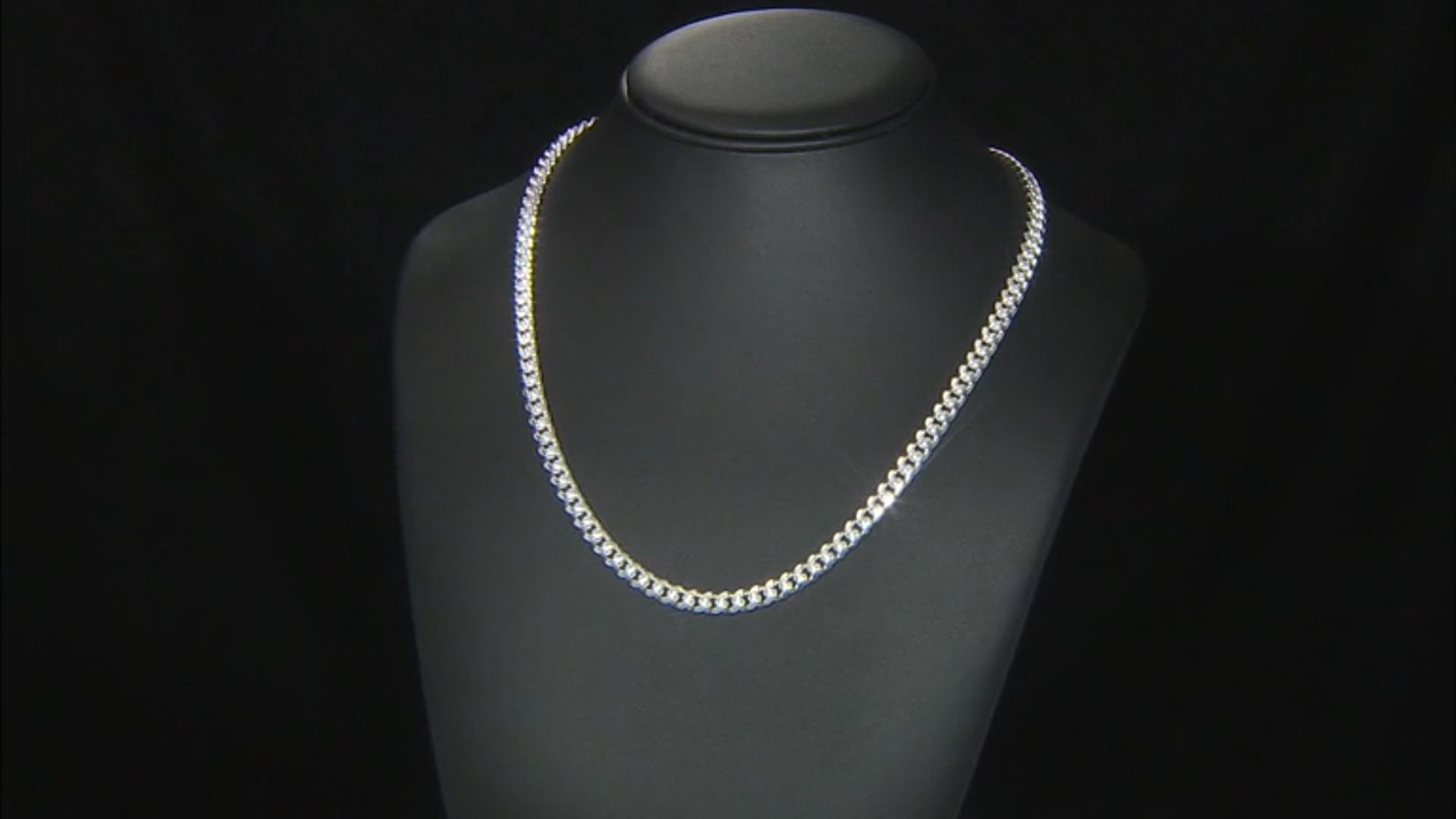 Sterling Silver 6MM Cuban 24 Inch Chain Video Thumbnail