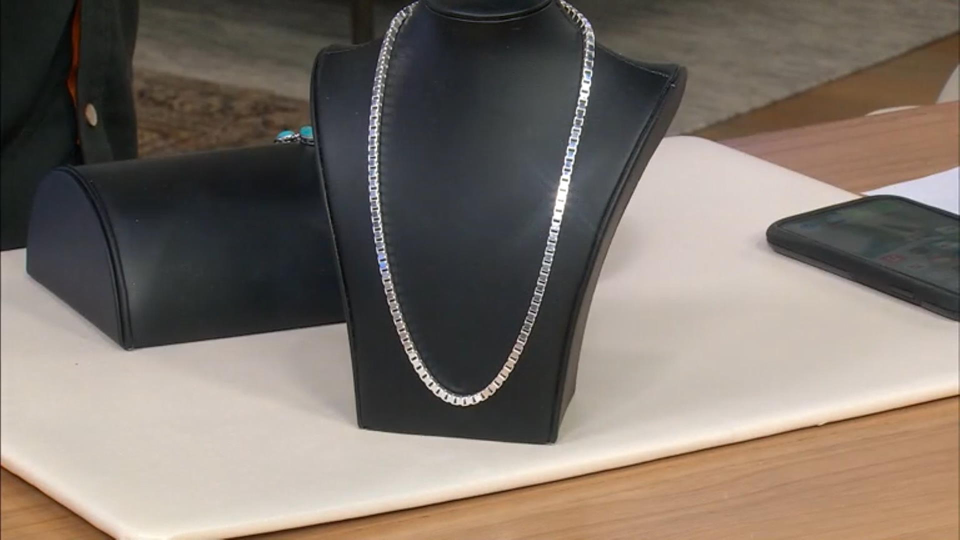 Sterling Silver 3.7MM Squared Box Chain Video Thumbnail