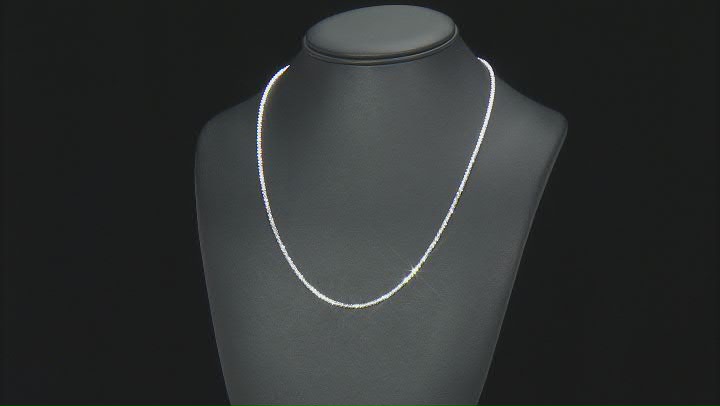 Sterling Silver Diamond Cut Criss Cross Chain Necklace Set 20 Inch & 24 Inch Video Thumbnail