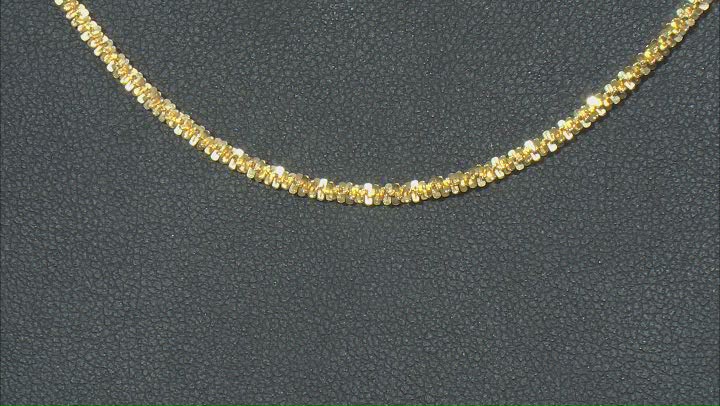 18k Yellow Gold Over Sterling Silver Diamond Cut Criss Cross Chain Necklace Set 20 Inch & 24 Inch Video Thumbnail