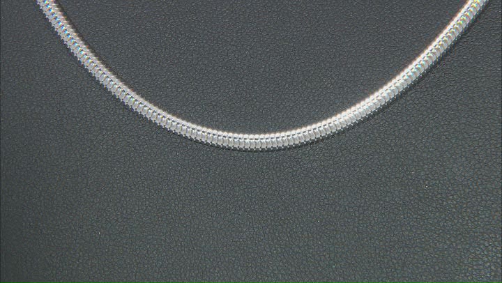 Sterling Silver 2.9mm Snake Link Chain Necklace Video Thumbnail