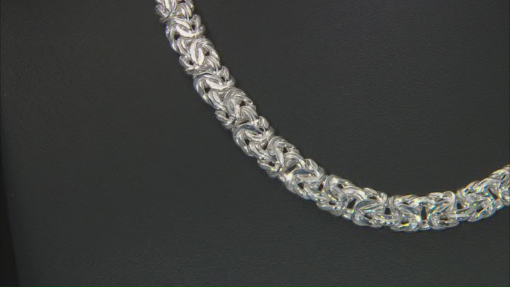 Sterling Silver 9MM Byzantine Chain Video Thumbnail