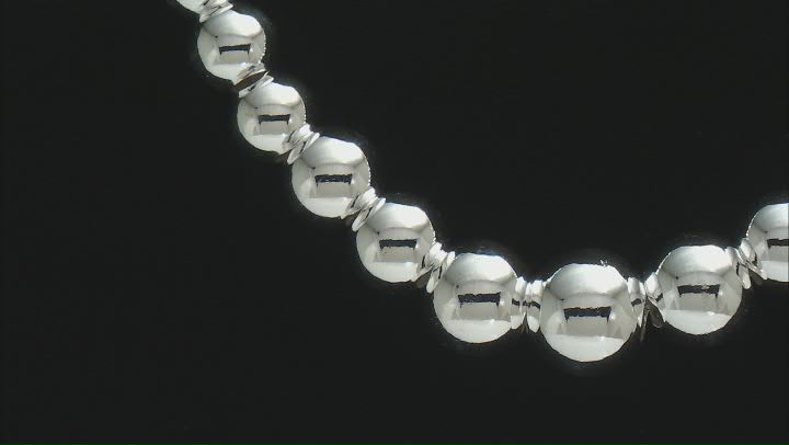 Sterling Silver Graduated Bead 18 Inch Necklace Video Thumbnail