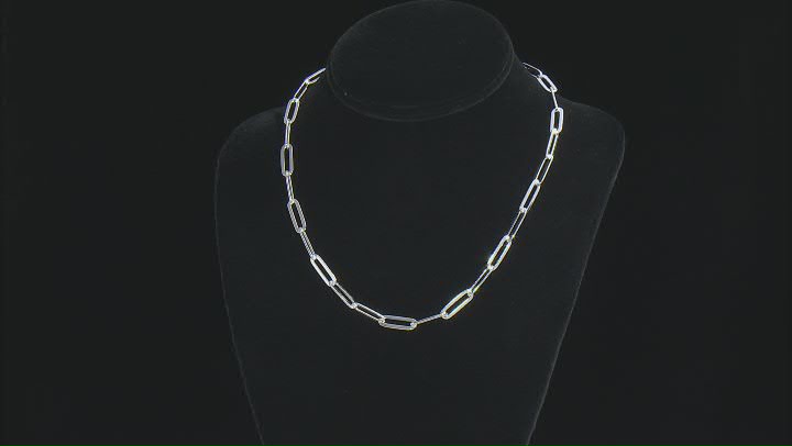 Sterling Silver 5.9mm Paperclip 18 Inch Chain Video Thumbnail