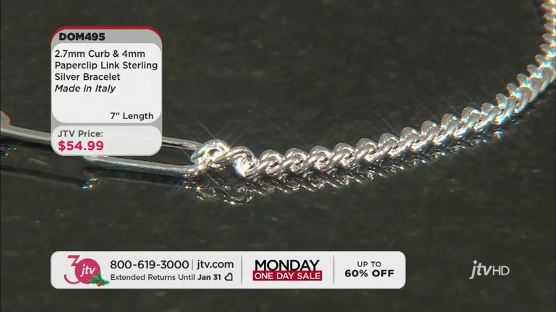 Sterling Silver 2.7mm Curb & 4mm Paperclip Link Bracelet Video Thumbnail