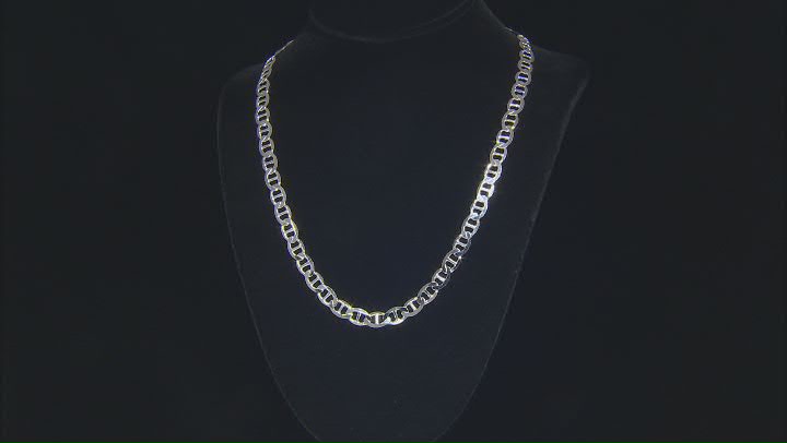Sterling Silver 8mm Mariner 22 Inch Chain Video Thumbnail