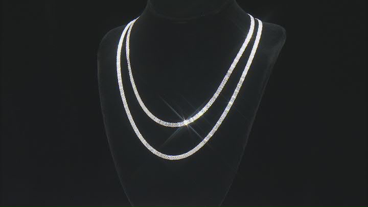 Sterling Silver 4mm Double Bismark 20 Inch Chain Video Thumbnail