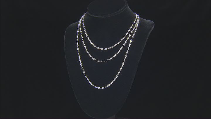 Sterling Silver 3.5mm Alternating Mariner 20 Inch Chain Video Thumbnail