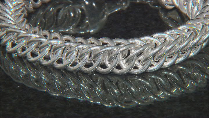 Sterling Silver 10mm Double Curb Link Bracelet Video Thumbnail