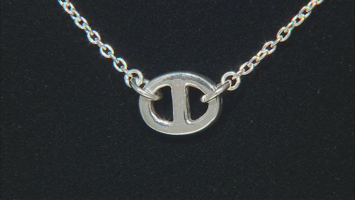 Sterling Silver Mariner Station Adjustable 20 Inch Necklace Video Thumbnail