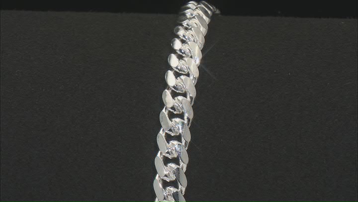 Sterling Silver 6.1mm Cuban Link Bracelet Video Thumbnail