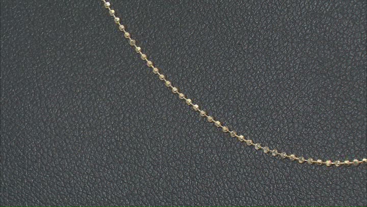 14k Yellow Gold 1mm Diamond-Cut Bead 18 Inch Chain Video Thumbnail