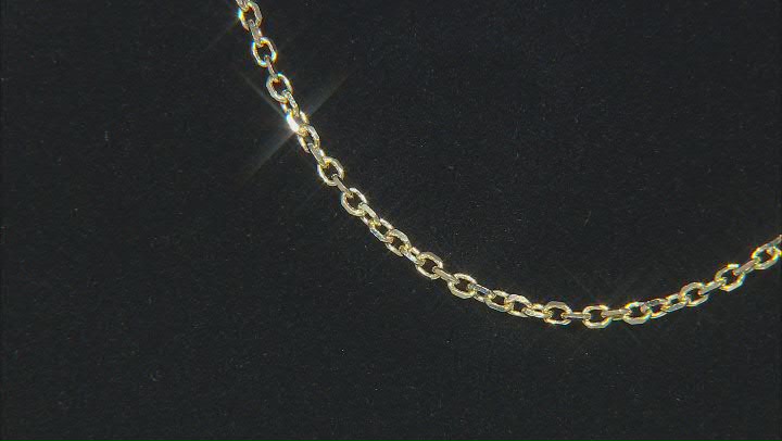 14k Yellow Gold 2.2mm Diamond-Cut Solid Cable 18 Inch Chain Video Thumbnail