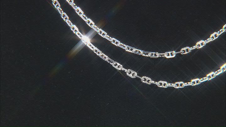 Sterling Silver 2.8mm Mariner 20 Inch Chain Video Thumbnail