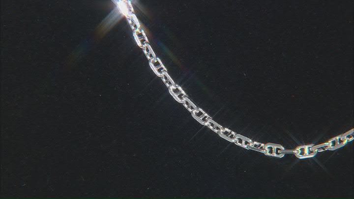 Sterling Silver 2.8mm Mariner 18 Inch Chain Video Thumbnail