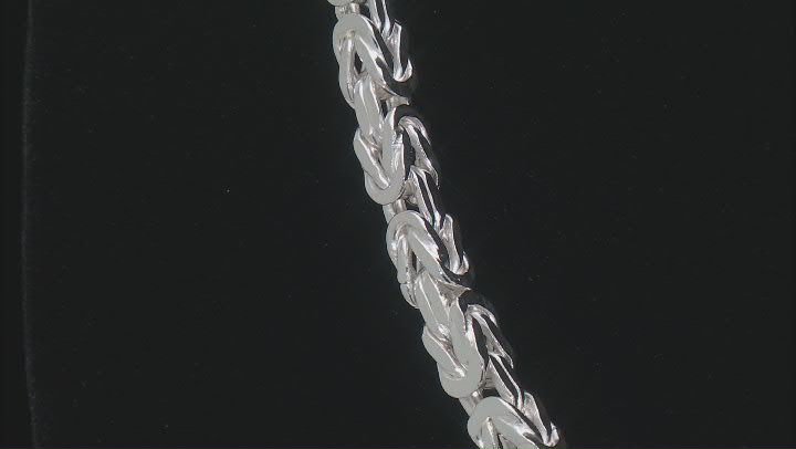 Sterling Silver 4.4mm Square Byzantine 20 Inch Chain Video Thumbnail