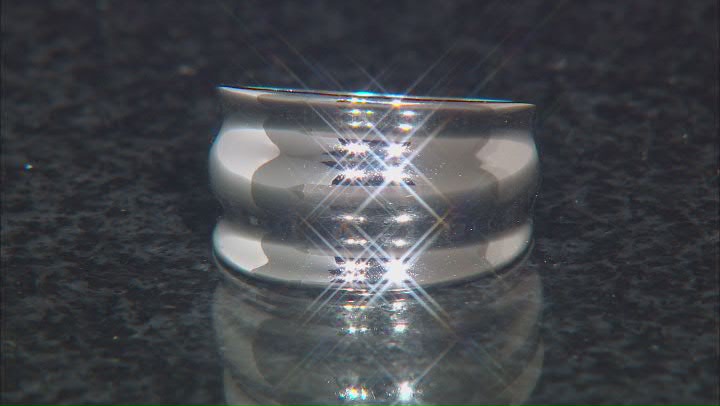 Rhodium Over Sterling Silver Graduated Band Ring Video Thumbnail