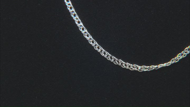 Sterling Silver 2.5mm Diamond-Cut Double Link 18 Inch Chain Video Thumbnail