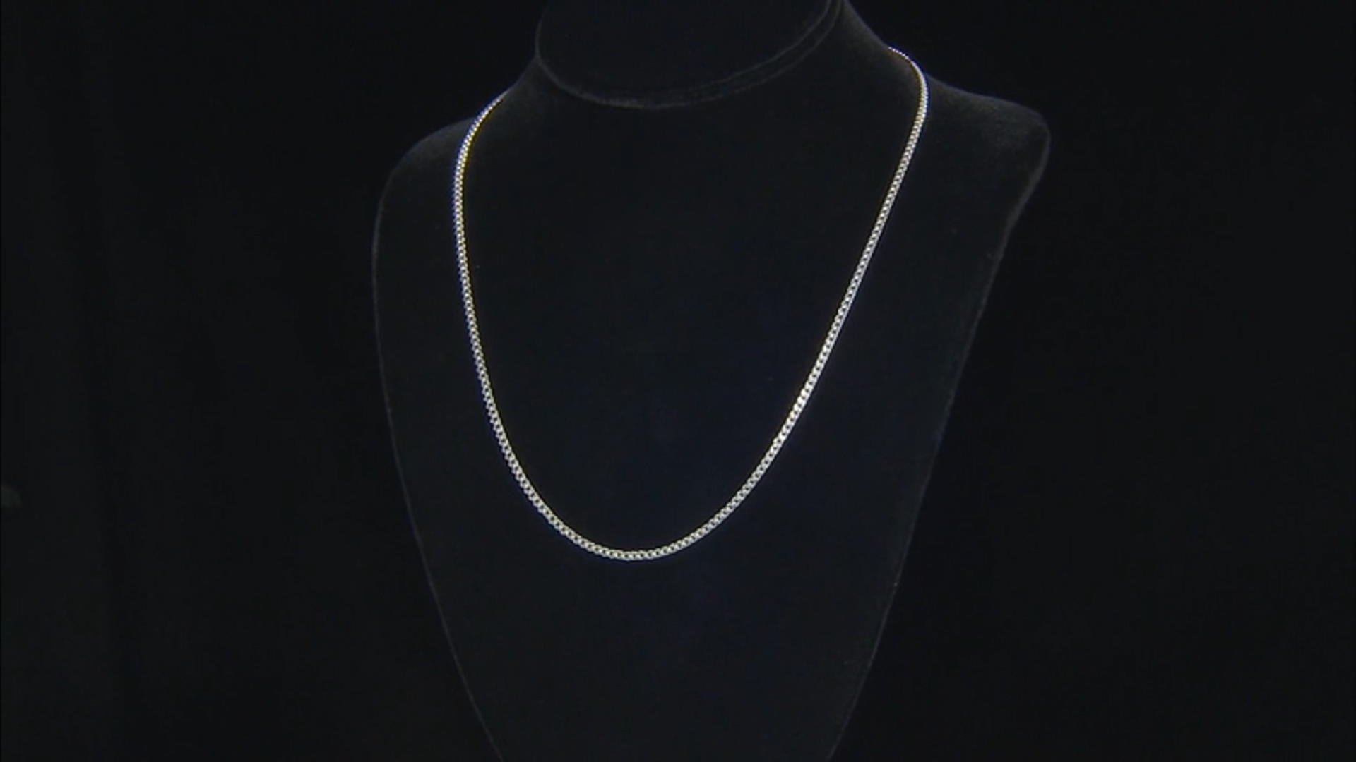 Sterling Silver 2.3mm Cuban 20 Inch Chain Video Thumbnail
