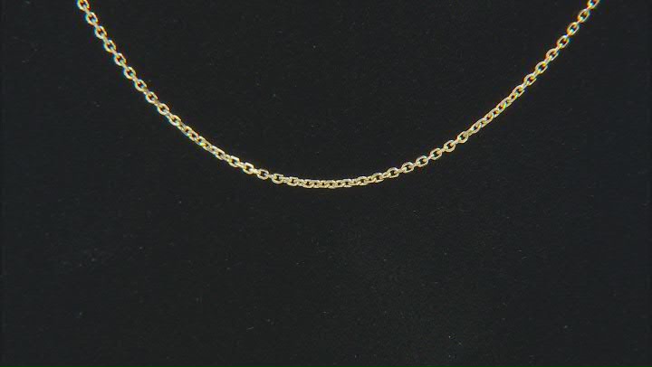 14k Yellow Gold 0.8mm Solid Diamond-Cut Rolo 20 Inch Chain Video Thumbnail