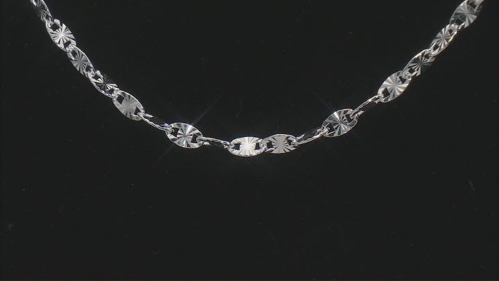 Sterling Silver 3mm Diamond-Cut Valentino 20 Inch Chain Video Thumbnail