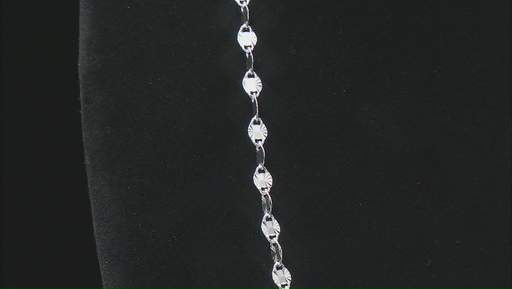 Sterling Silver 3.7mm Diamond-Cut Valentino 20 Inch Chain Video Thumbnail