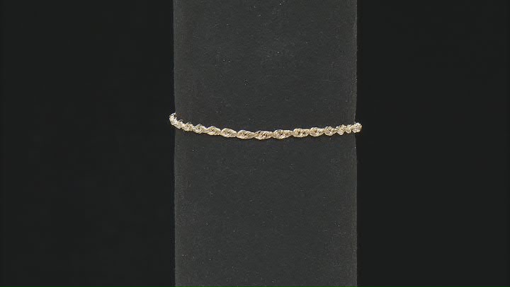 14k Yellow Gold 3mm Solid Rope Link Bracelet Video Thumbnail