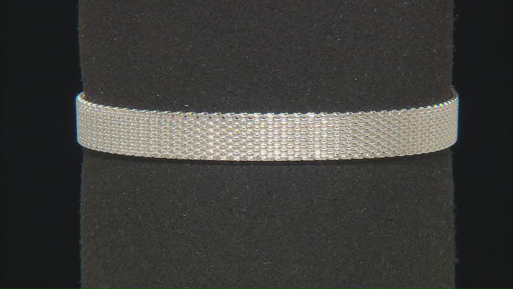 Sterling Silver 7mm Flat Popcorn Link Bracelet Video Thumbnail