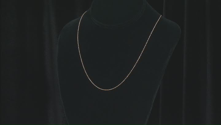 14k Yellow Gold 1mm Rope 20 Inch Chain Video Thumbnail
