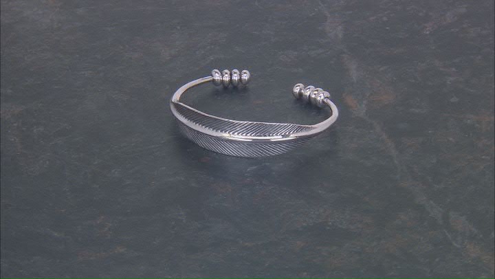 Sterling Silver Feather Cuff Bracelet Video Thumbnail