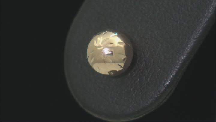 14k Yellow Gold 5.8mm Diamond-Cut Ball Stud Earrings Video Thumbnail