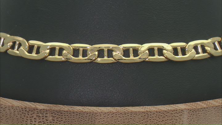 14k Yellow Gold 5.2mm Mariner Link Bracelet Video Thumbnail