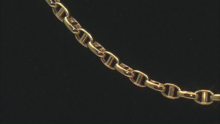 14k Yellow Gold 2.5mm Mariner 22 Inch Chain Video Thumbnail