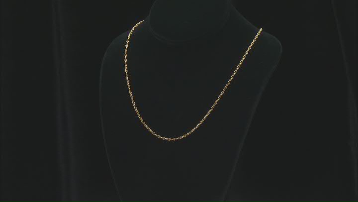 14k Yellow Gold 2.5mm Mariner 22 Inch Chain Video Thumbnail