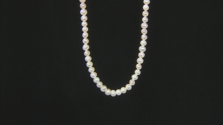 White Cultured Freshwater Pearl Sterling Silver 18 Inch Necklace, Bracelet, & Earring Set Video Thumbnail