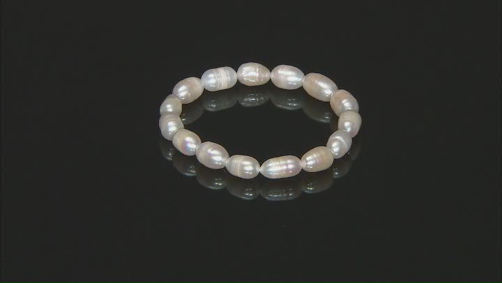 White Cultured Freshwater Pearl Sterling Silver Necklace, Bracelet, & Earring Set Video Thumbnail