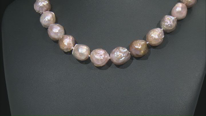 Genusis™ Multi-Color Cultured Freshwater Pearl Rhodium Over Silver 18 Inch Necklace Video Thumbnail