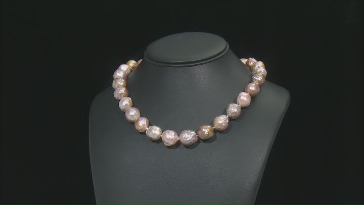 Genusis™ Multi-Color Cultured Freshwater Pearl Rhodium Over Silver 18 Inch Necklace Video Thumbnail