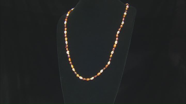 Multi-Color Cultured Freshwater Pearl Endless Strand Necklace Video Thumbnail